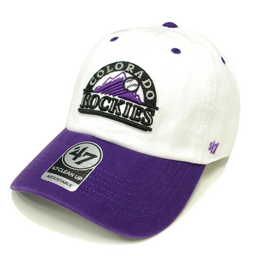 フォーティーセブン '47 COLORADO ROCKIES DOUBLE HEADER DIAMOND CLEAN UP CAP WHITE × PURPLE / ホワイト × パープル コロラド ロッキーズ クリーンナップ キャップ 帽子