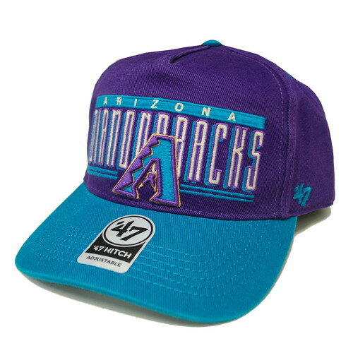 フォーティーセブン '47 ARIZONA DIAMONDBACKS DOUBLE HEADER BASE LINE HITCH SNAPBACK CAP PURPLE × DARK TEAL / パープル × ダークティール アリゾナ ダイヤモンドバックス スナップバック キャップ 帽子