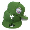 【海外限定】ニューエラ NEW ERA USA 9FIFTY LOS ANGELES DODGERS UPSIDE DOWN SNAPBACK CAP RIFLE GREEN / ライフルグリーン ロサンゼルス ドジャース スナップバック キャップ 帽子 950 反転