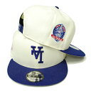 【海外限定】ニューエラ NEW ERA USA 9FIFTY LOS ANGELES DODGERS UPSIDE DOWN SNAPBACK CAP CHROME WHITE × ROYAL / クローム ホワイト × ロイヤル ロサンゼルス ドジャース スナップバック キャップ 帽子 950 反転
