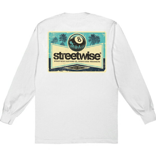 乐天商城 - ストリートワイズ STREETWISE POOL SHARK L/S Tシャツ WHITE / ホワイト ヘビーウェイト 長袖 シャツ