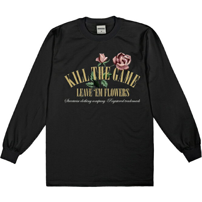 Collaboration - ストリートワイズ STREETWISE FLOWERS L/S Tシャツ BLACK / ブラック ヘビーウェイト 長袖 シャツ
