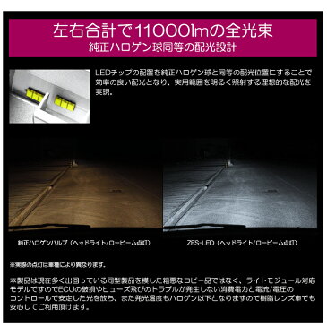 200系 1型/2型/3型前期/3型後期/4型/5型/6型 ハイエース LED ヘッドライト ロービーム/ハイビーム H4 Hi/Low 切替 55W 11000ルーメン ZESチップ デュアル発光 6500K/ホワイト