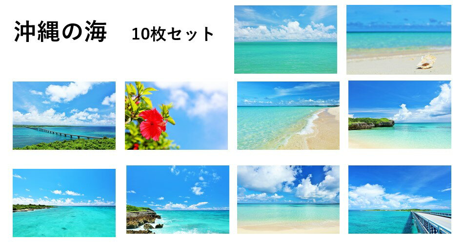 沖縄県宮古島・池間島の美しい海、海岸、ビーチ、ハイビスカス、ヤドカリのはがき 撮影/YOSHIO IWASAWA