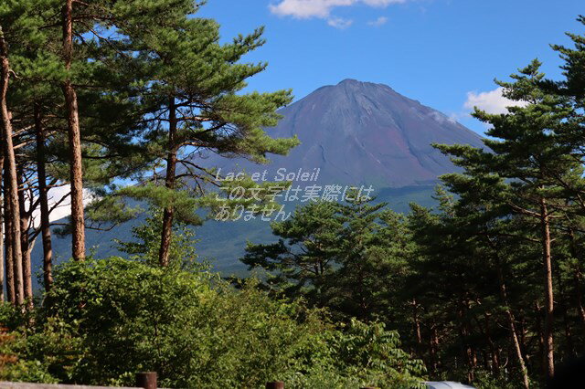 【日本の風景ポストカード】山梨県本栖湖から見る夏の富士山の葉書ハガキはがき photo by MIRO