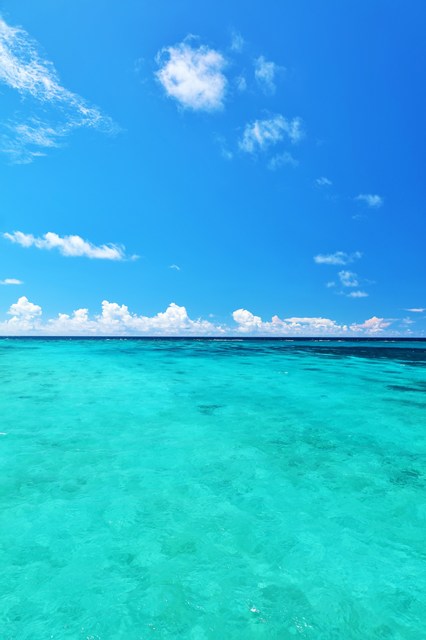【日本の風景ポストカードLac et Soleil】沖縄県宮古島　沖縄　宮古島　夏の青空と海7 撮影/YOSHIO IWASAWA