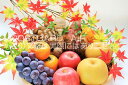 【食のポストカードのAIR】秋の果物と栗・紅葉(ぶどう・リンゴ・柿カキ)のはがきハガキ葉書 撮影/YOSHIO IWASAWA