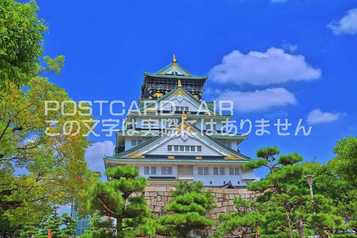【日本の風景ポストカードAIR】大阪府大阪市新緑の大阪城のは