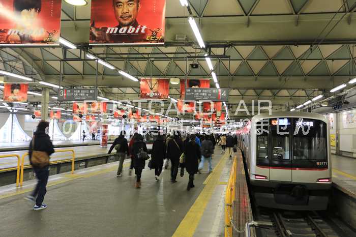 【鉄道の風景ポストカード】東急東横線渋谷地上駅　東