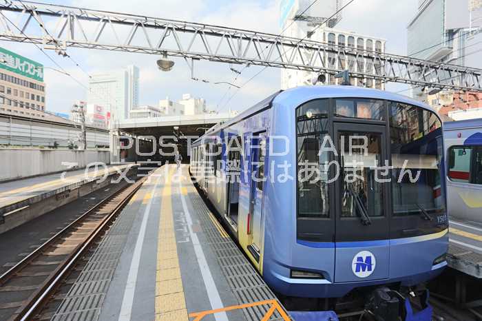 【鉄道の風景ポストカード】東急東横線渋谷地上駅　横浜高速鉄道Y500系電車はがきハガキ葉書2013年 photo by MIRO