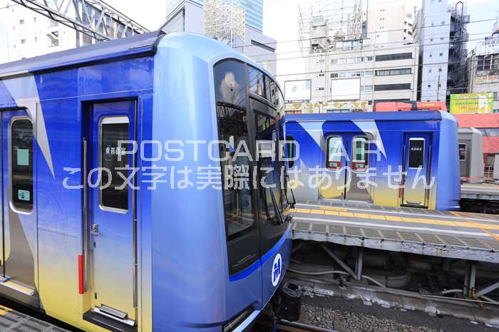 東急東横線渋谷地上駅　横浜高速鉄道Y500系電車はがきハガキ葉書2013年 photo by MIRO