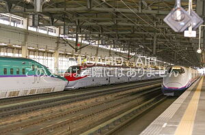 【鉄道の風景ポストカード】E5系/H5系 E6系 E2系東北新幹線一ノ関駅はがきハガキ葉書 photo by MIRO