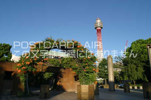 【日本の風景ポストカード】神奈川県横浜市横浜ランドマークタワー（赤い時代2002年）はがきハガキ葉書