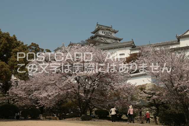 【日本の風景／姫路のポストカード】兵庫県姫路市姫路城のはがきハガキ photo by MIRO