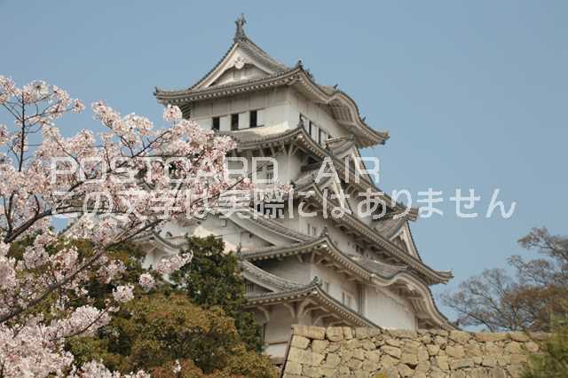 【日本の風景／姫路のポストカード】兵庫県姫路市姫路城のはがきハガキ photo by MIRO