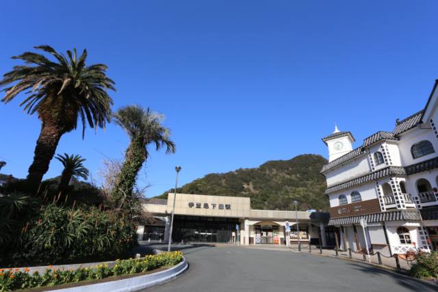 日本の風景ポストカード　静岡県下田市　伊豆急下田駅の葉書ハガキはがき photo by MIRO