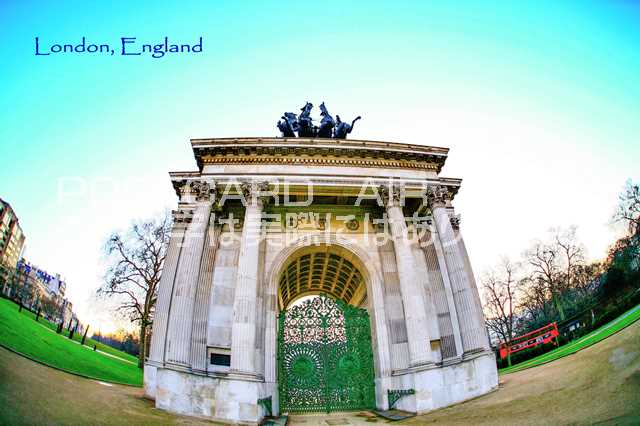 【イギリスの観光地ポストカード】「London, England」イギリス記念碑の葉書はがき　photo by MIRO