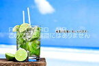 【限定夏の残暑見舞いポストカード】「残暑お見舞い申し上げます。」海辺とカクテル ライムの葉書 はがきハガキ