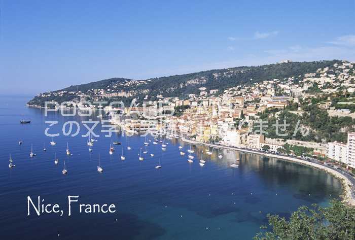 【限定フランスの風景ポストカード】「Nice」ニースの海岸線の葉書はがきハガキ
