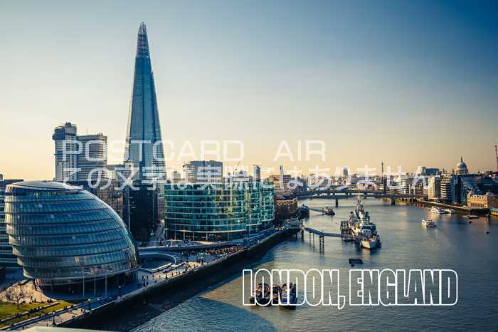 Rakuten - 【イギリスの風景ポストカード】地名入り「LONDON, ENGLAND」ザ・シャドーロンドンの新名所