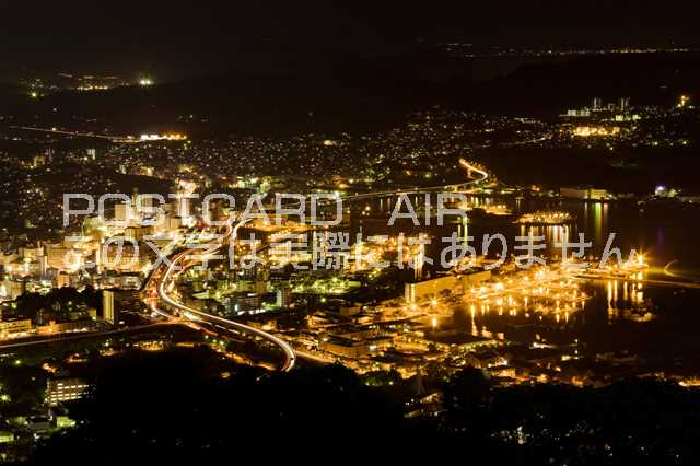 長崎県 佐世保市 佐世保市内の夜景のポストカード葉書はがき　Photo　by絶景.com