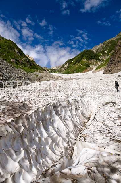 【日本の風景ポストカードのAIR】長野県 北安曇郡白馬村白馬大雪渓のポストカード葉書はがきハガキ Photo by絶景.com