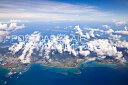 【日本の風景ポストカードのAIR】沖縄県 宜野座村 上空宜野座村~辺野古 空撮のポストカード葉書はがきハガキ Photo by絶景.com