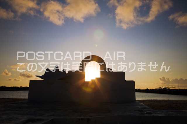【日本の風景ポストカードのAIR】鹿児島県　与論島　茶花海岸の夕日のポストカード葉書はがきハガキ　Photo　by絶景.com
