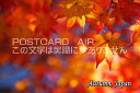 【秋の季節の挨拶ポストカードのAIR】「Autumn, Japan」紅葉 秋のポストカードハガキpostcard-photo by 絶景.com