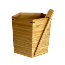 【公長齋小菅】五角形アイスペール 14cm五角形のアイスペール 高さ14.5cm 竹集成材 トング付き L17.5cm クリスマス パーティー 日本酒 ウイスキー 新築祝い 結婚祝い 贈り物