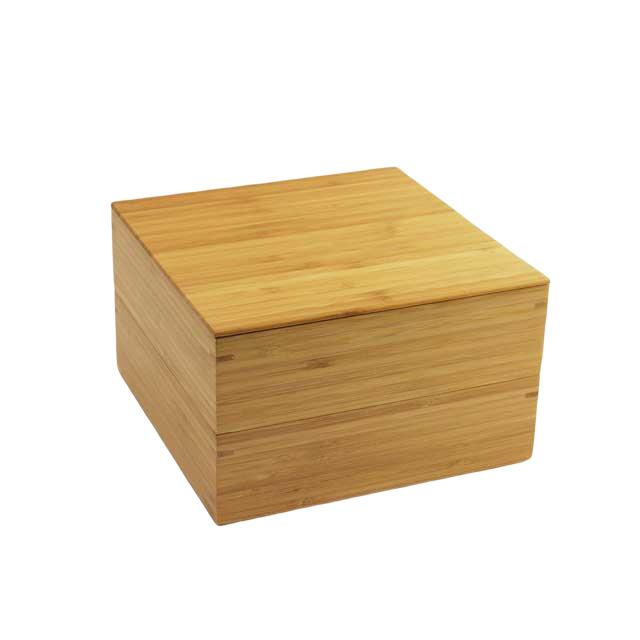 【ポイント3倍】【公長齋小菅】6.5寸 二段重箱 【送料無料】竹の集成材を使用した二段重箱 W19.5×D19.5×H12cm 容量3000ml お花見 運動会...