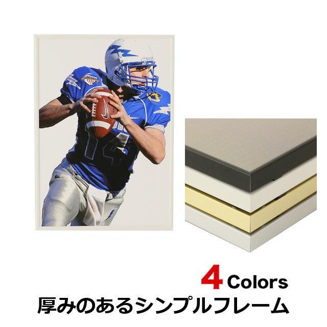 ポスターフレーム B3サイズ(364×515mm)アモット 細縁 ブラック ホワイト ゴールド シルバー 額縁 パネル アルミ製 インテリア おしゃれ 壁掛け