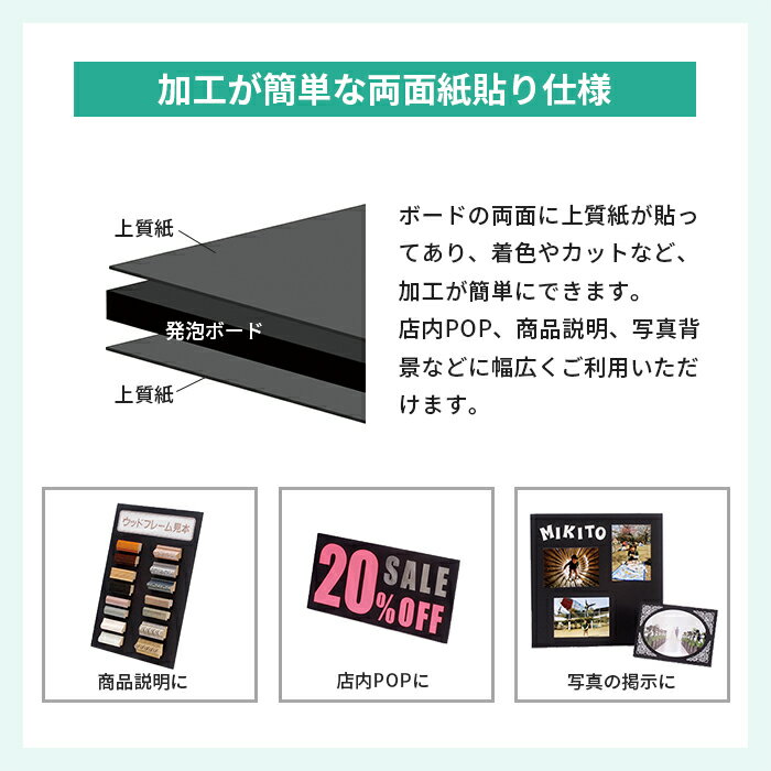 スチレンボード 発泡スチロール 板 5mm A0(841×1189mm） ブラックボード のりなし 両面紙貼り ブラック 発泡 パネル スチレン ボード 板 5mm A0 模型 工作 POP ポップ 看板芯材 3