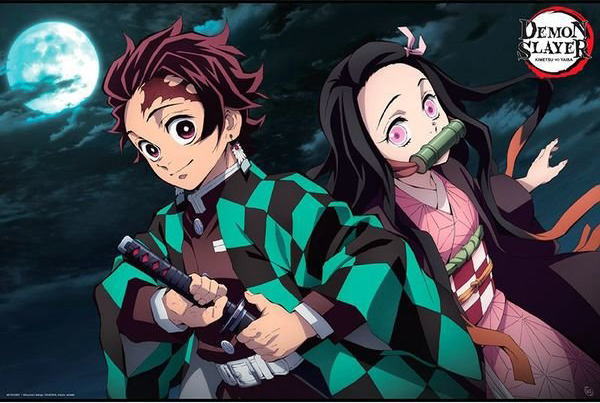 鬼滅の刃 ポスター 61cm x 91.5cm 炭治郎 禰豆子 Demon Slayer Tanjiro & Nezuko【220224】