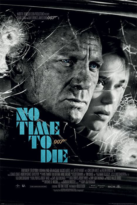 007 ノー・タイム・トゥ・ダイ　ポスター ジェームス ボンド ダイニエル クレイグ　James Bond (No Time To Die -Noir ) 21100825