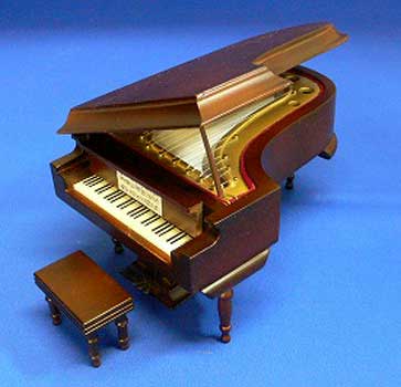 グランドピアノ 18cm　ブラウン　ミニチュア楽器