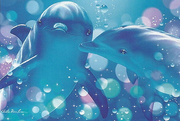 クリスチャン ラッセン(Christian Riese Lassen) 「Kissing Dolphins」　ポスター(170405)