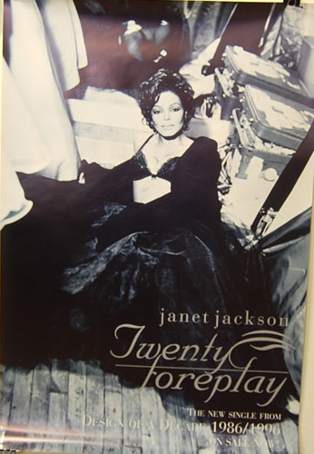 ヴィンテージ　プロモーショナル　ポスター ジャネット・ジャクソン Janet Jackson Twenty Foreplay