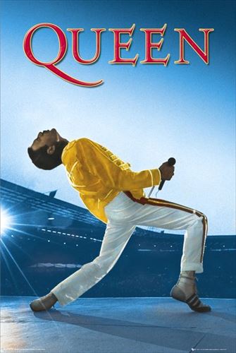 クイーン　ポスター　QUEEN Wembley フレディ・マーキュリー、 ボヘミアン・ラプソディ、ライブエイド(190111)