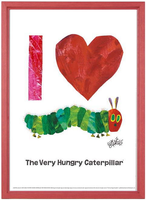 エリック・カール はらぺこあおむし ポスター 木製フレームセット (B4サイズ) (Eric Carle) A Very Hungry Caterpill…