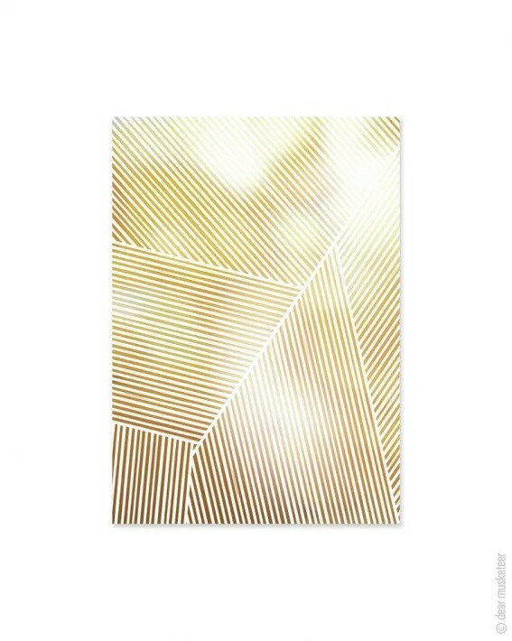 【A3】dear musketeer - YELLOW STRIPES PRINT | A3 アートプリント/ポスター【北欧 シンプル インテリア おしゃれ】