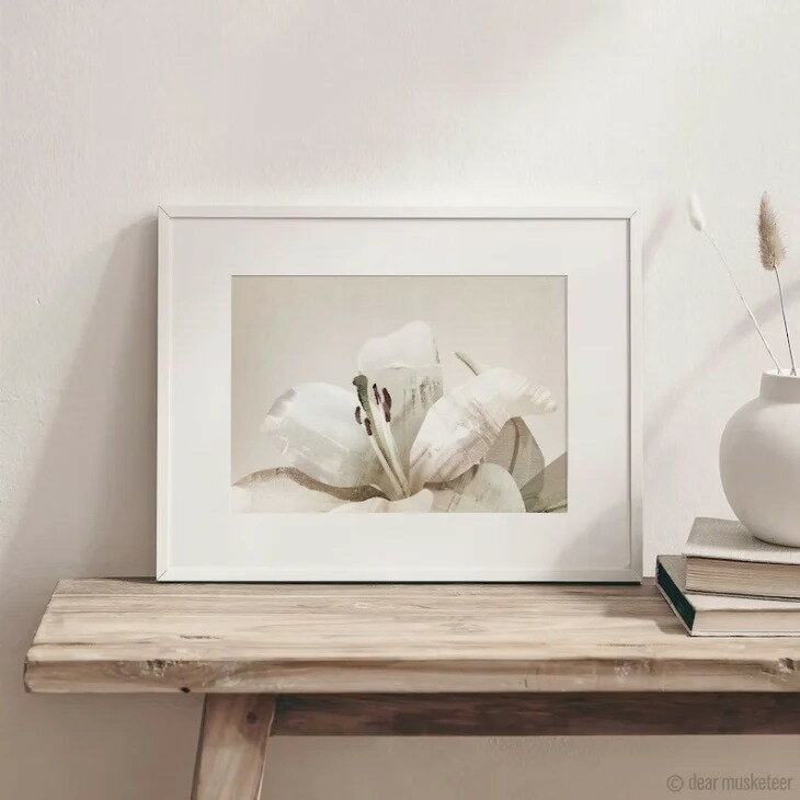 【A3】dear musketeer - Painted Lily Abstract | アートプリント/ポスター 北欧 インテリア おしゃれ