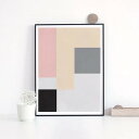 【50x70cm】LOVELY POSTERS - RECTANGLE & GEOMETRIC ART アートプリント/ポスター 北欧 シンプル おしゃれ