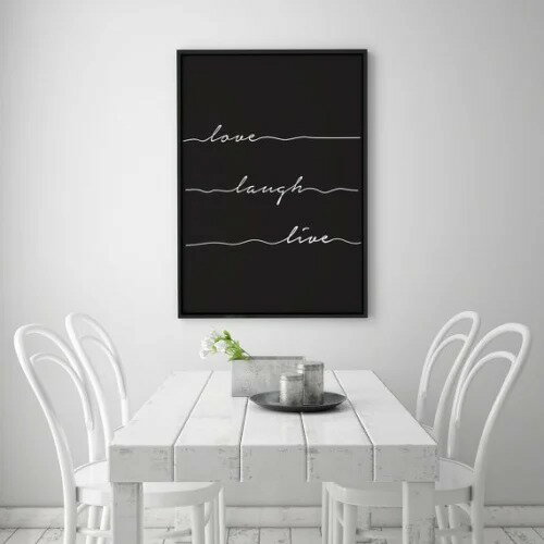 【50x70cm】LOVELY POSTERS - LOVE LAUGH LIVE PRINT アートプリント/ポスター 北欧 シンプル おしゃれ シンプル