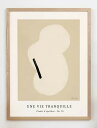 【30x40cm】CARO CARO PRINTS - Cream and Beige Art Print (ABST-23) アートプリント/アートポスター 北欧 アブストラクト