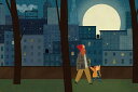 【A4】BLANCA GOMEZ - CITY MOON アートプリント/ポスター
