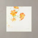 【SALE セール】【30x30cm】a good view - カンプシス (orange) 北欧 アートポスター おしゃれ シンプル リビング 一柳綾乃