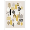 【A3】ELOISE RENOUF - GOLDEN LEAVES アートプリント / ポスター 北欧 インテリア アブストラクト a3 art アート アートパネル アートボード インテリアパネル お洒落 ギフト デザイン パネル ポスター ポスターパネル リビング 絵 雑貨 壁掛け おしゃれ 北欧雑貨