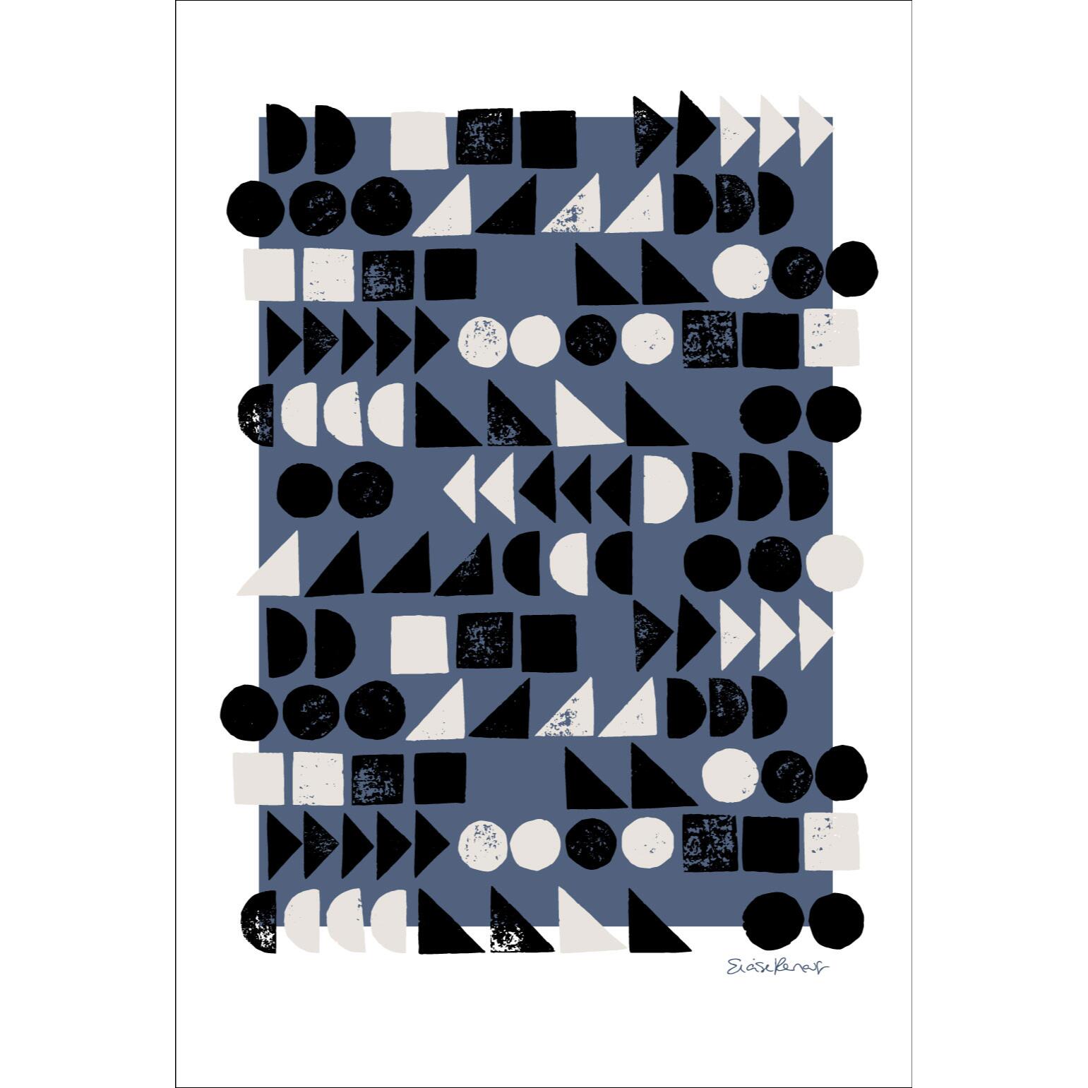 【A3】ELOISE RENOUF - ABACUS (blue) アートプリント / ポスター 北欧 インテリア アブストラクト a3 art アート アートパネル アートボード インテリアパネル お洒落 ギフト デザイン パネル ポスター ポスターパネル リビング 絵 雑貨 壁掛け おしゃれ 北欧雑貨