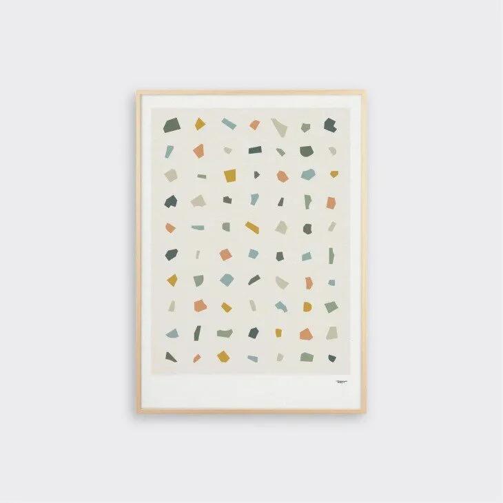 Tom Pigeon - Fraction Multi A2 アートプリント/アートポスター UK 北欧 シンプル モダン インテリア